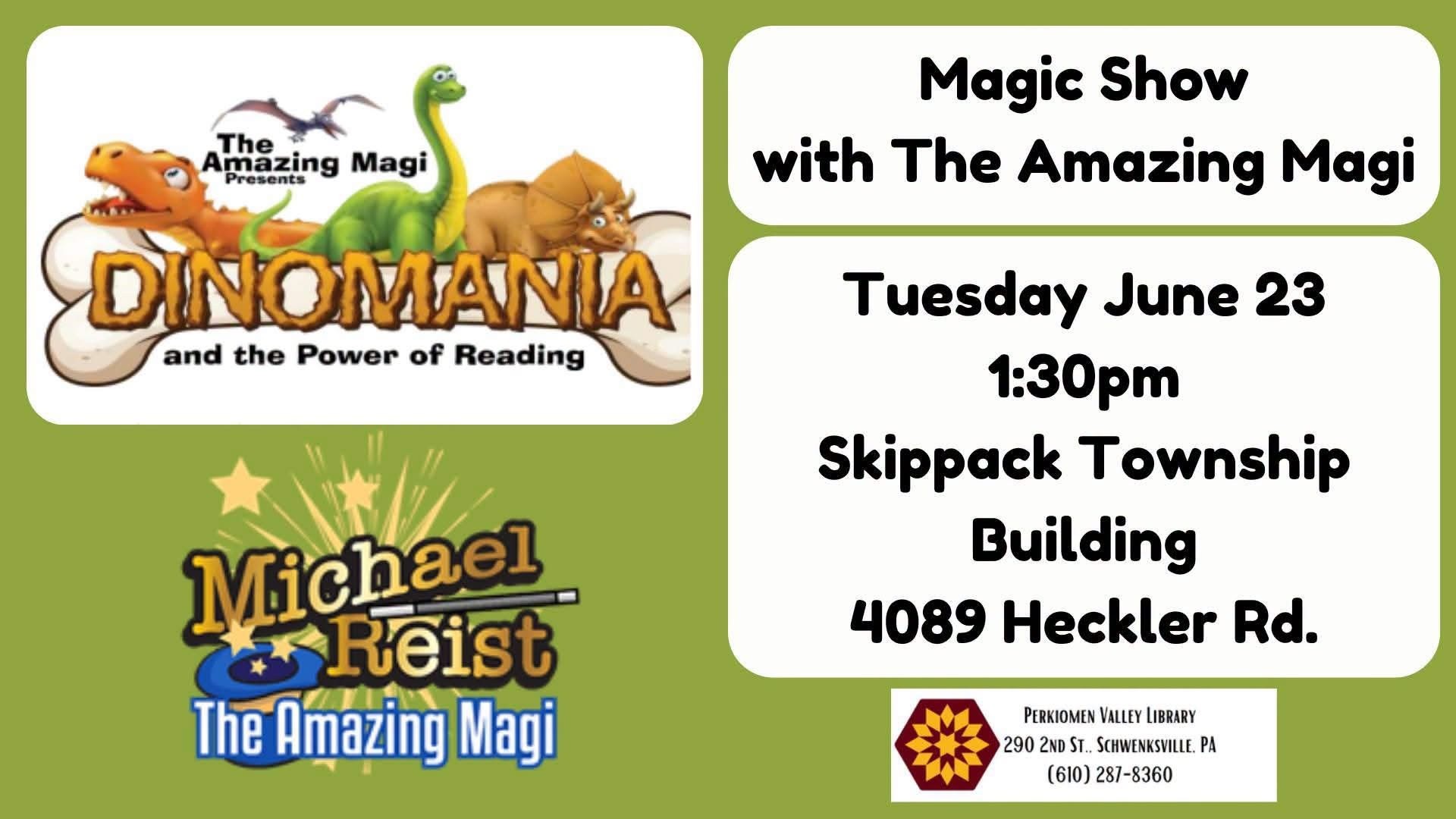 Perkiomen Valley Library to Host Magic Show with The Amazing Magi at Skippack Township Building